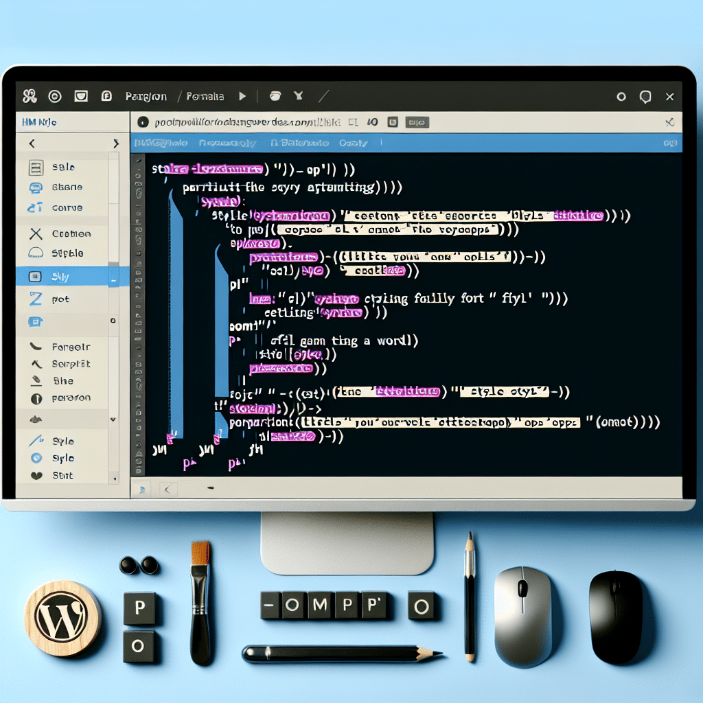What is the html for fonts in wordpress
