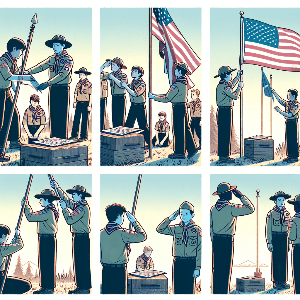 What is the order of the scout flage ceremony